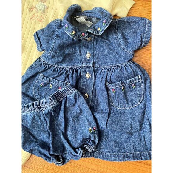 Carter's Baby Girl 6-9 Month Lot Outfits Matching Headband Sleep Sack Vintage - Picture 2 of 9